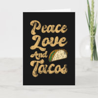 PAZ AMOR Y TACOS Divertido Amante de Tacos Martes