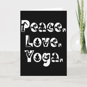 Tarjeta Paz Amor Yoga Atención Plena Zen Meditación Yogui