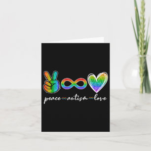 Tarjeta Paz Autismo Amor Infinito Símbolo Autismo Concienc