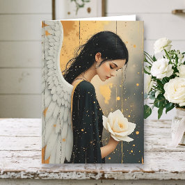 Tarjeta Paz de Ángel Elegante, Amor y Simpatía Cordial