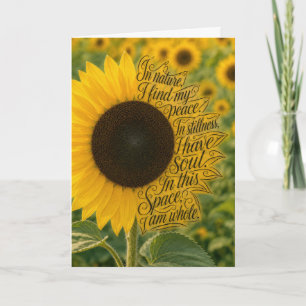 Tarjeta Paz de girasol