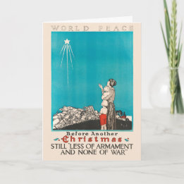Tarjeta Paz de Navidad Vintage