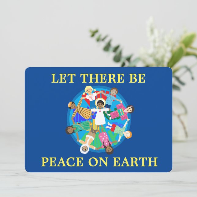 Tarjeta Paz en la Tierra (Anverso de pie)