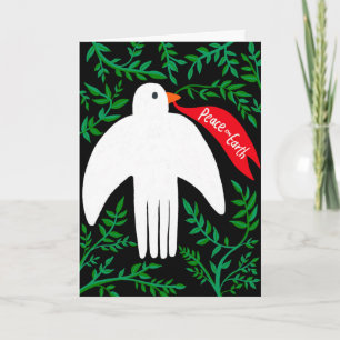 Tarjeta Paz en la Tierra Navidades de Aves Aves Vacaciones