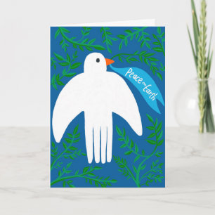 Tarjeta Paz en la Tierra Navidades de Aves Aves Vacaciones