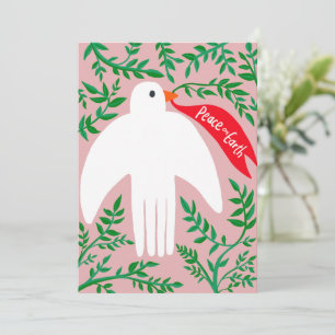 Tarjeta Paz en la Tierra Navidades de Aves Aves Vacaciones