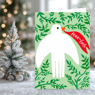 Tarjeta Paz en la Tierra Navidades de Aves Aves Vacaciones