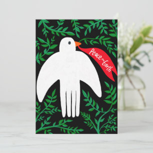 Tarjeta Paz en la Tierra Navidades de Aves Aves Vacaciones