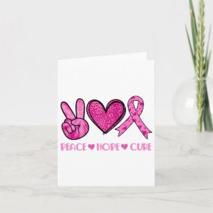 Tarjeta Paz Esperanza Cura Concienciación sobre el Cáncer 