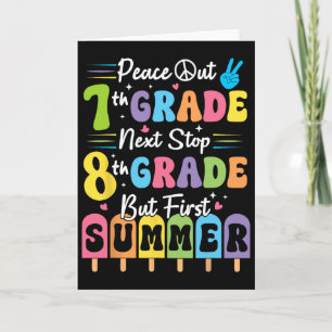 Tarjeta Paz Nosotros Fuera Graduación de Verano de 7º Grad