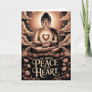 Tarjeta Paz Para Mi Corazón Buddha Mindfulness San Valentí