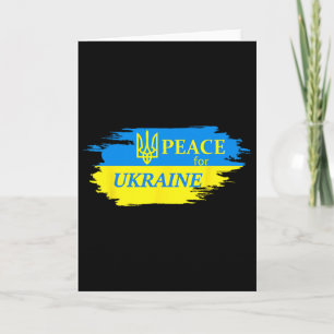Tarjeta Paz para Ucrania Bandera de Ucrania Logo de Ucrani