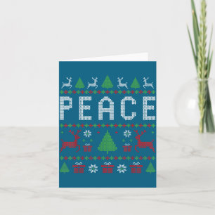 Tarjeta Paz Yo Vengo En Paz Pareja Igual Afe ugly Christm