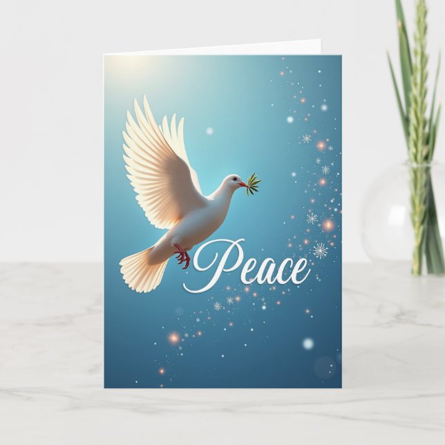 Tarjeta Peace Dove Holiday Card (Anverso)