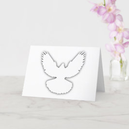 Tarjeta Peace Dove White w Shadow Simplemente Elegante