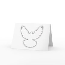 Peace Dove White w Shadow Simplemente Elegante