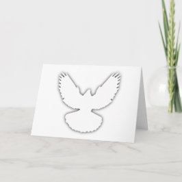 Tarjeta Peace Dove White w Shadow Simplemente Elegante