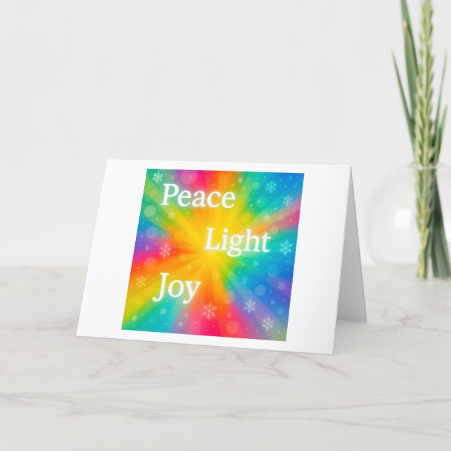 Tarjeta Peace Light Joy (Anverso)