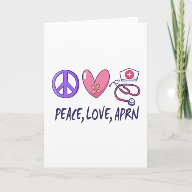 Tarjeta Peace Love APRN (Anverso)