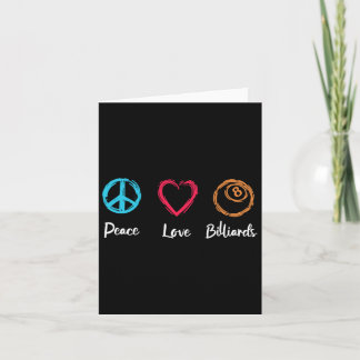 Tarjeta Peace Love Billiards