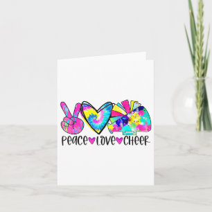 Tarjeta Peace Love Cheerled Shirt Tie Dye Cheerled Cheerl