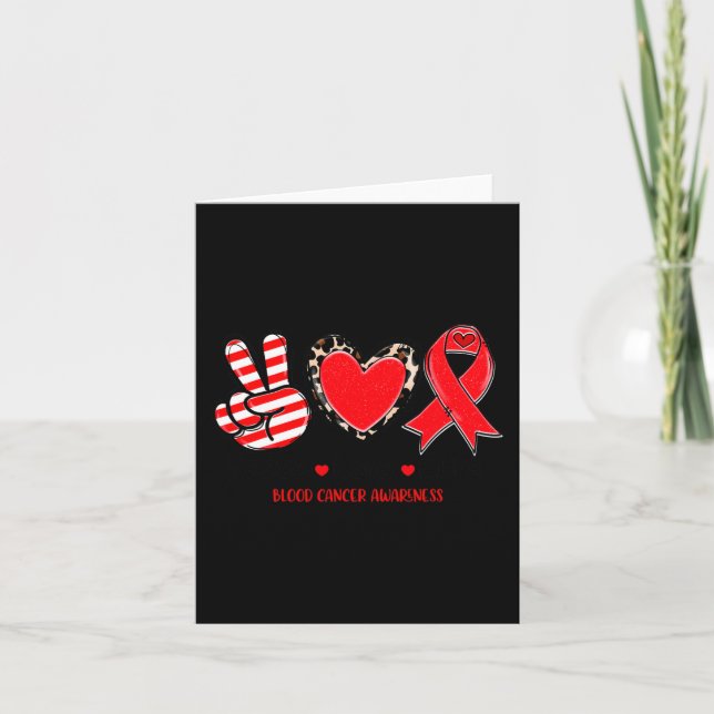 Tarjeta Peace Love Cure Bloguea Cancer Awareness Support T (Anverso)