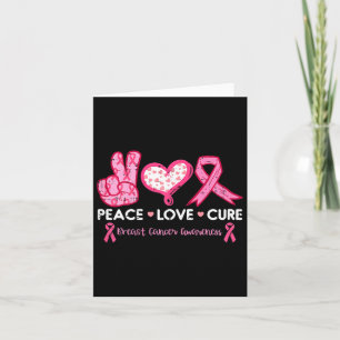 Tarjeta Peace Love Cure Breve Cancer Awareness Surv