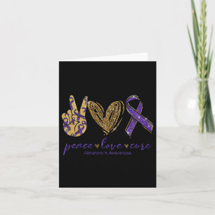 Tarjeta Peace Love Cure Heimers Conciencia Colores de conf