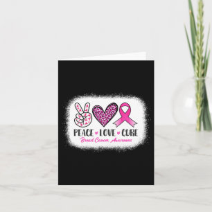 Tarjeta Peace Love Cure Leopard Sensibilización sobre el C
