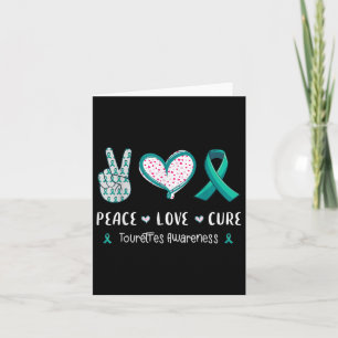 Tarjeta Peace Love Cure Tourette Syndrome Awareness Men