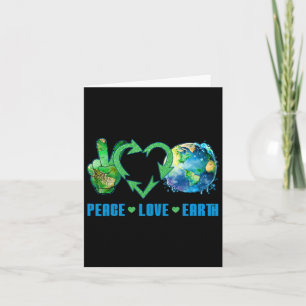 Tarjeta Peace Love Earth Planet Happy 54º aniversario Env