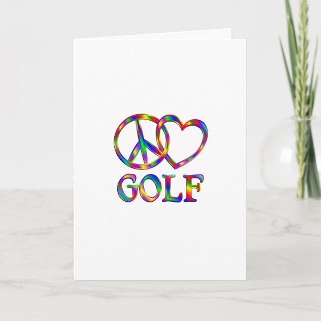 Tarjeta Peace Love Golf (Anverso)