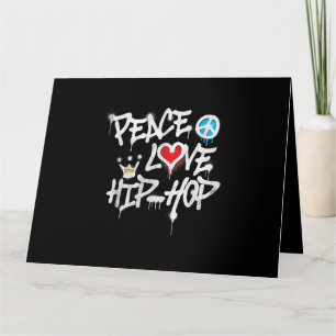 Tarjeta Peace Love Hip Hop Dance