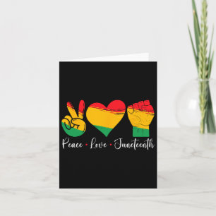 Tarjeta Peace Love Junet1865 Black Pride Men Women