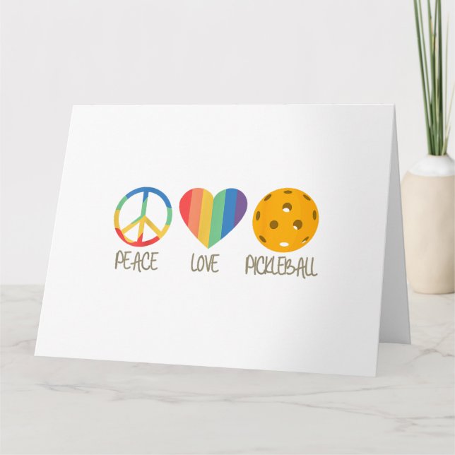 Tarjeta Peace Love Pickleball (Anverso)