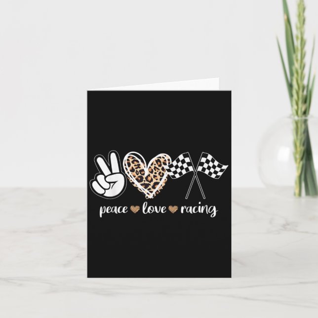 Tarjeta Peace Love Racing  (Anverso)