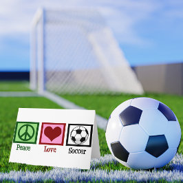 Tarjeta Peace Love Soccer