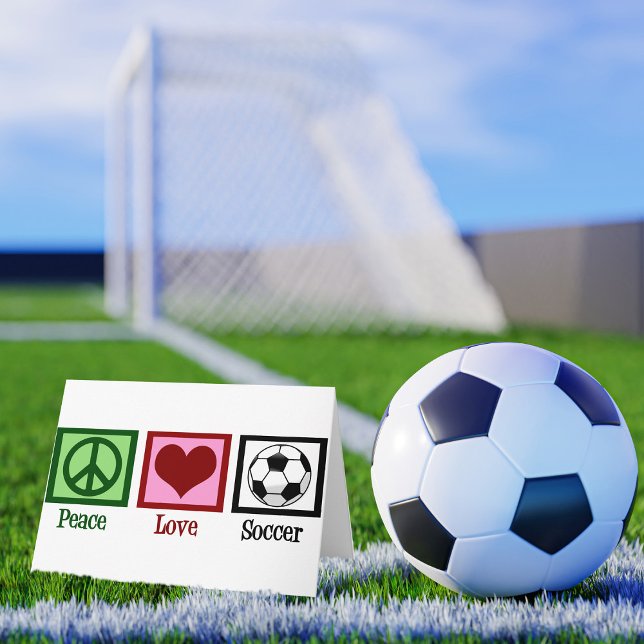 Tarjeta Peace Love Soccer (Subido por el creador)