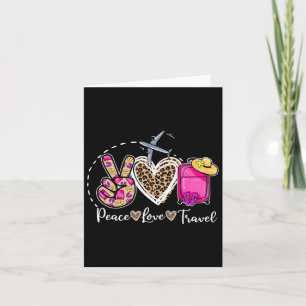 Tarjeta Peace Love Travel Retro Summer Vacation Family Mat