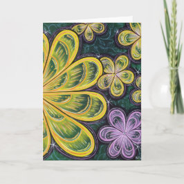 Tarjeta Peaceful Flowers Greeting