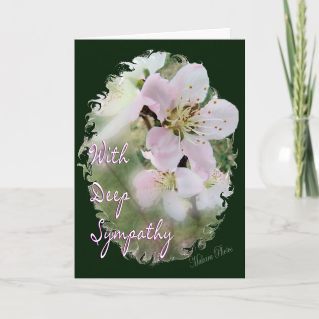 Tarjeta Peach Blossom Sympathy card (Anverso)