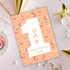 Tarjeta Peach ONE Happy Birthday Card