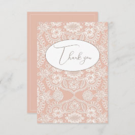 Tarjeta Peach Vintage Lace Flat