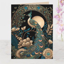 Tarjeta Peacock Art Deco