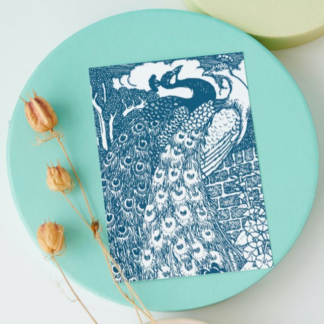 Tarjeta Peacock Art Nouveau (Subido por el creador)