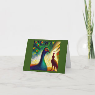Tarjeta Peacock de animales espirituosos 3