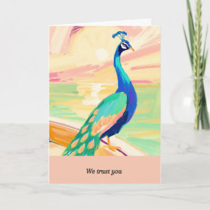 Tarjeta peacock happy birthday