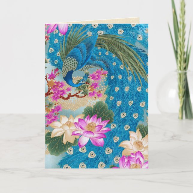 Tarjeta Peacock Lotus (Anverso)