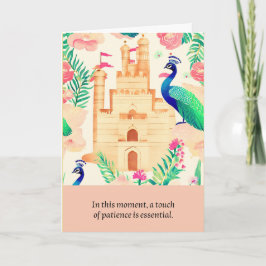 Tarjeta peacock message happy birthday