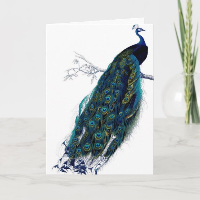 Tarjeta Peacock vintage (Anverso)